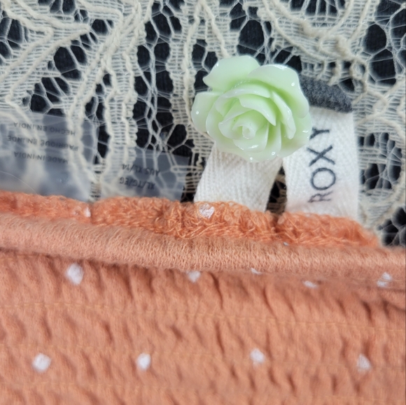 ✨️Roxy Orange Polka Dot Tube Dress w/ Removable Straps - Picture 4 of 4